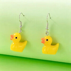 Rubber Duckies Cute Dangle Resin Earrings NEW